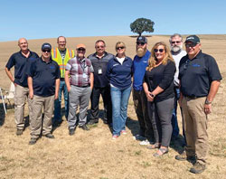 FAA’s Terry Wilmeth and Rich Davis along with University of Alaska Fairbanks representatives for the inaugural flight at the new UAV FAST Range